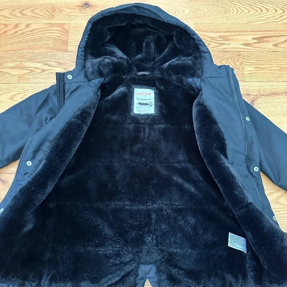 Cat & Jack Kids Black Spring/Fall Jacket - Size: Small